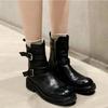 Women Boots Autumn/winter New Slim Short Shoes Washed and shrunk Horse Leather Thick Soled Woman's Knight Botas Platform Boots
