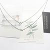 Charm Necklace Double Carriers,Spring Fashion Jewelry Europe 925 Silver Trendy Gift For Women Girls