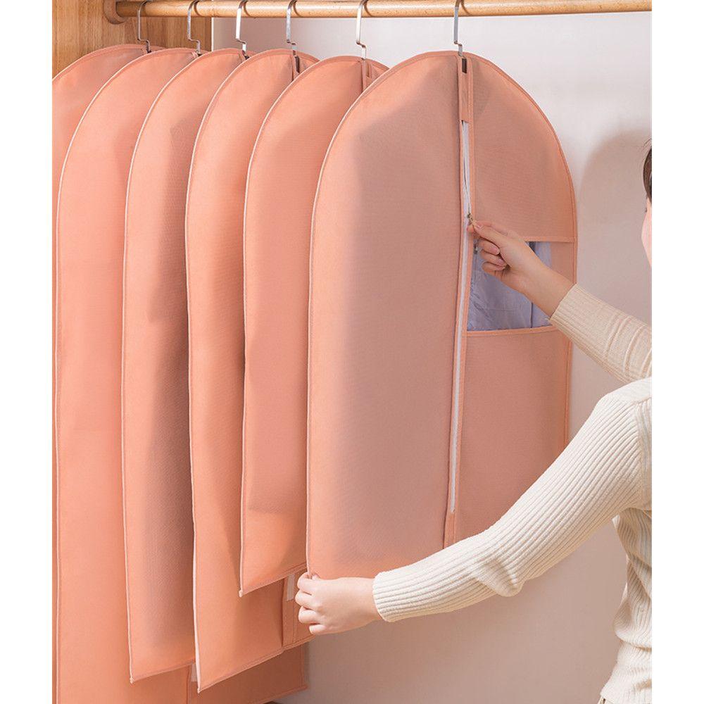 Clothes Bag Non Woven Fabric Dustproof Storage Suit Dust Cover Dustproof Zip Bag Garment Protector