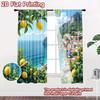 2D flat Photography Backdrop Background Banner Coastal Village With Lemons 100% Polyester Holiday Decorations for Holiday