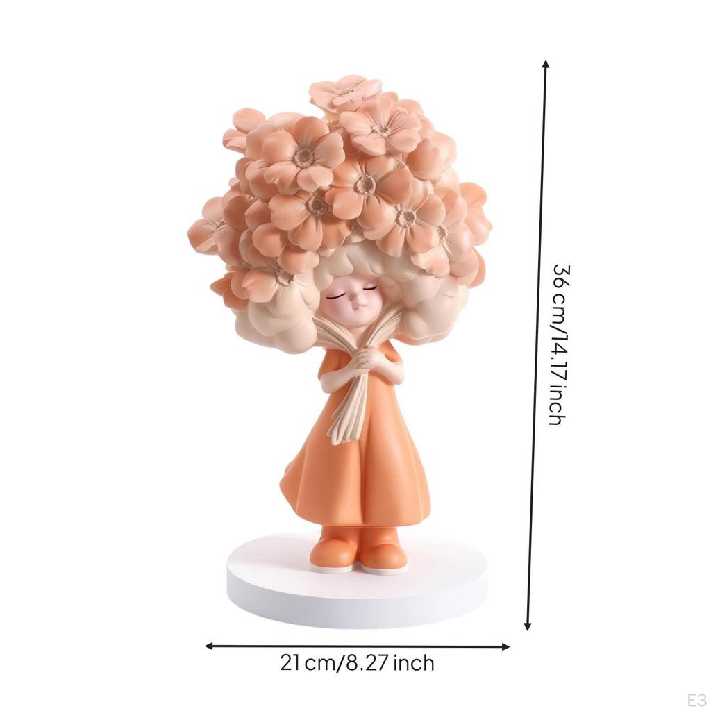 Girl savings Box Decorative Cartoon Piggy Bank Cute Tabletop with Figure for Girls, Kids,