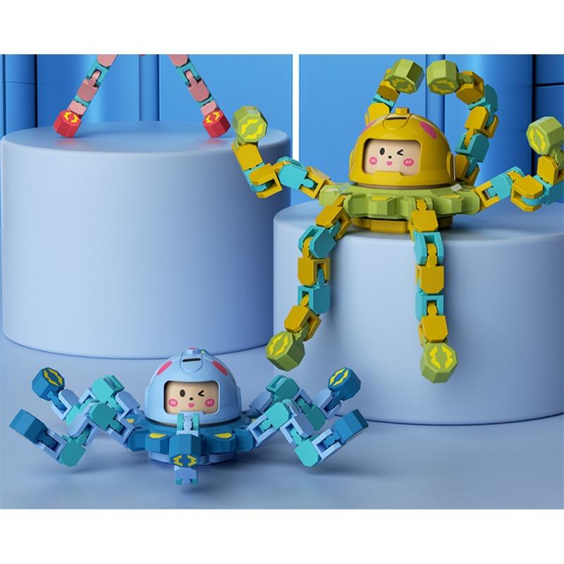 Face-changing Fingertip Top Decompression Toy Transforming Luminous Children's Kindergarten Gift