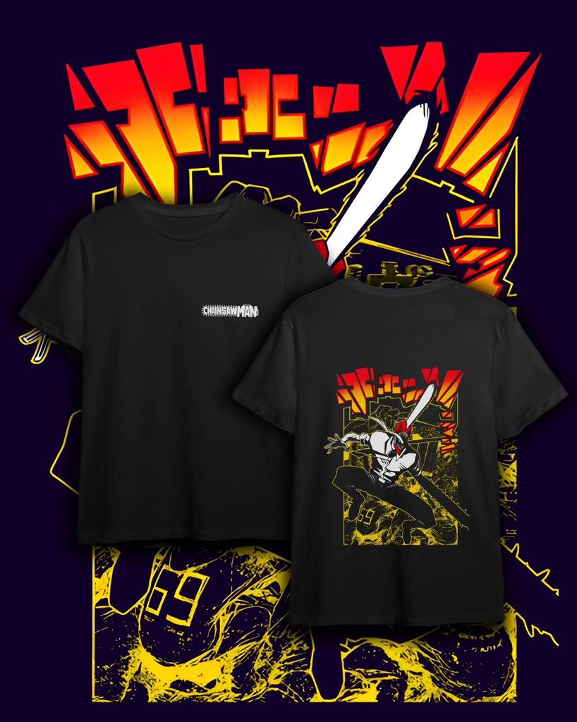 Summer Japanese Anime Chainsaw Man Graphic Print TShirt Men Women Fashion Casual Crew Neck Short Sleeve Plus Size Unisex T Shirt