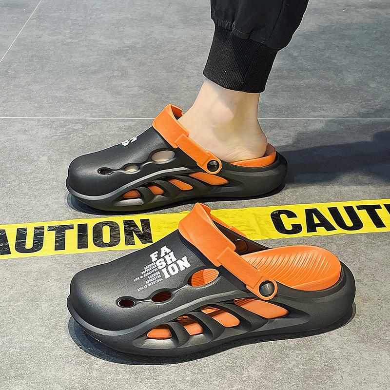 

Дырки Обувь Парные Модели Одежда Спорт Пляж Мода Баотоу Уличные Тапочки sSlippers Iutside Wear сандалии тапочки 36