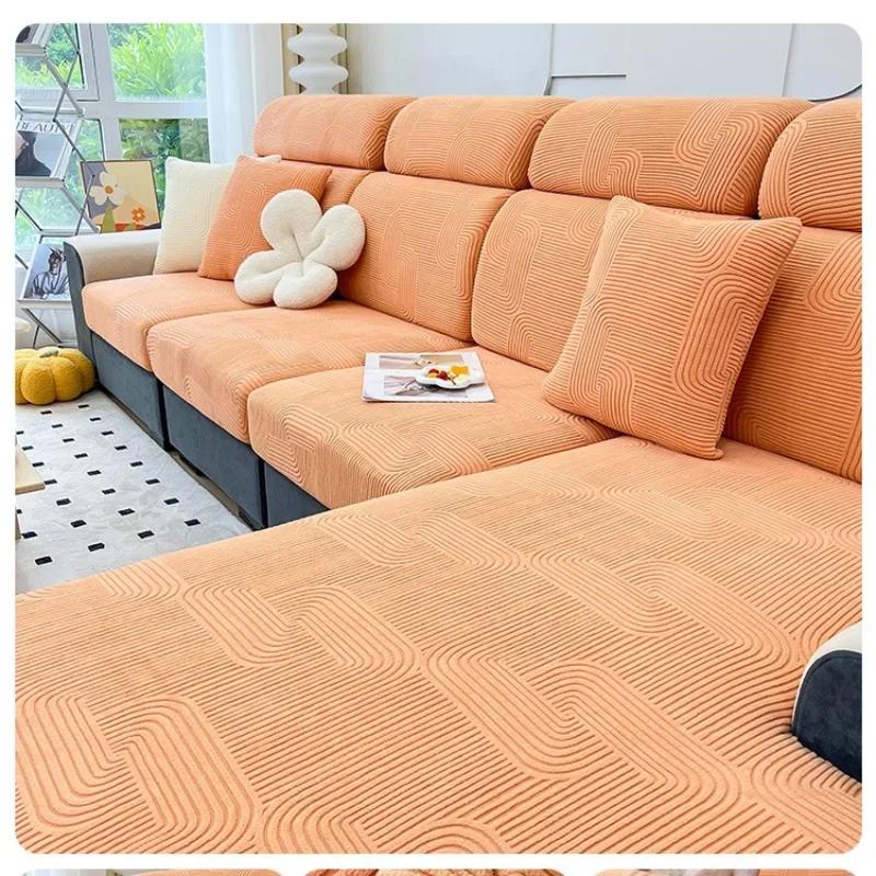 1Pc Elastic Sofa Cover Adjustable Sofa Cover Seat Cushion Energy Slipcover L-Shaped Corner Couch Cover Slipcover 1/2/3/4 Seater