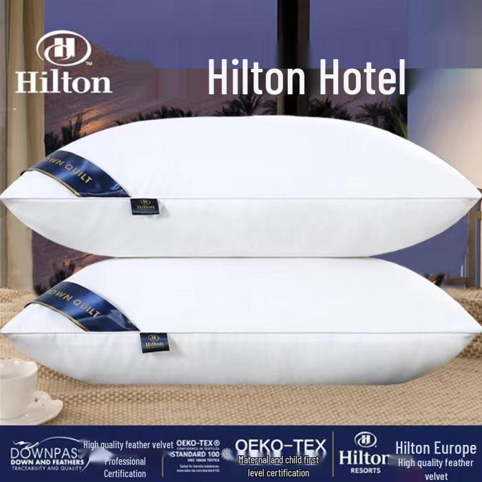 Luxury Buckwheat Neck Support Pillow - Eco-Friendly, All-Cotton Feather Velvet for Hotel & B&B