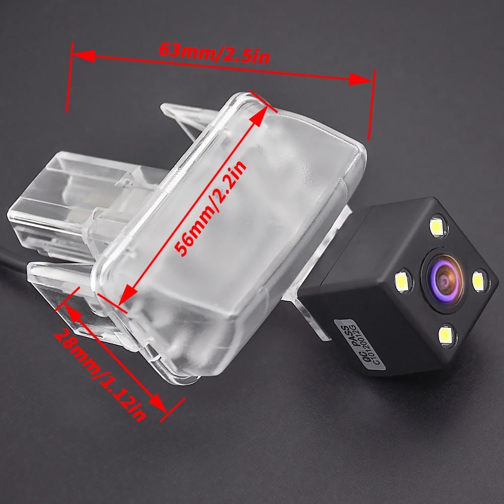 Caméra de recul pour voiture, pour Toyota Auris Hatchback E150 Fortuner Yaris Prius C Aqua, Vision nocturne, caméra de recul étanche, 4led