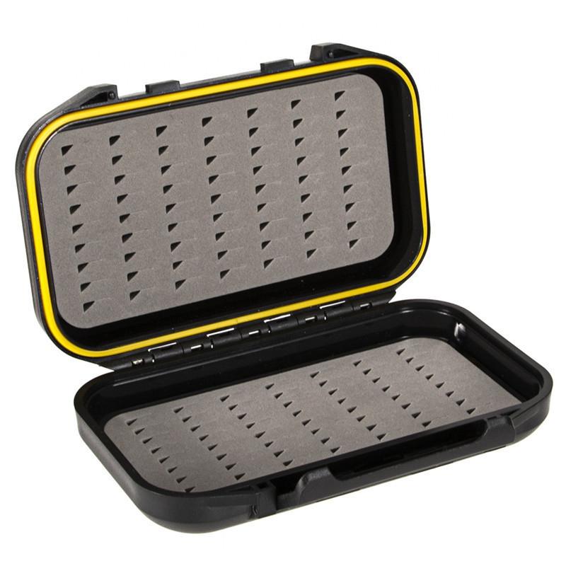 Portable Waterproof Fly Fishing Lure Bait Trout Flies Storage Box Double Sided Fish Lure Container