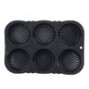 6 Cavity Hamburger Bun Mould Foldable Reusable Bread Mould ‑40 Fahrenheit  to +446 Fahrenheit  Heat Resistance Baking