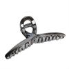 High-end Large Hair Claw Clip In Shiny Silver Resin For Effortless Elegant Hairstyles