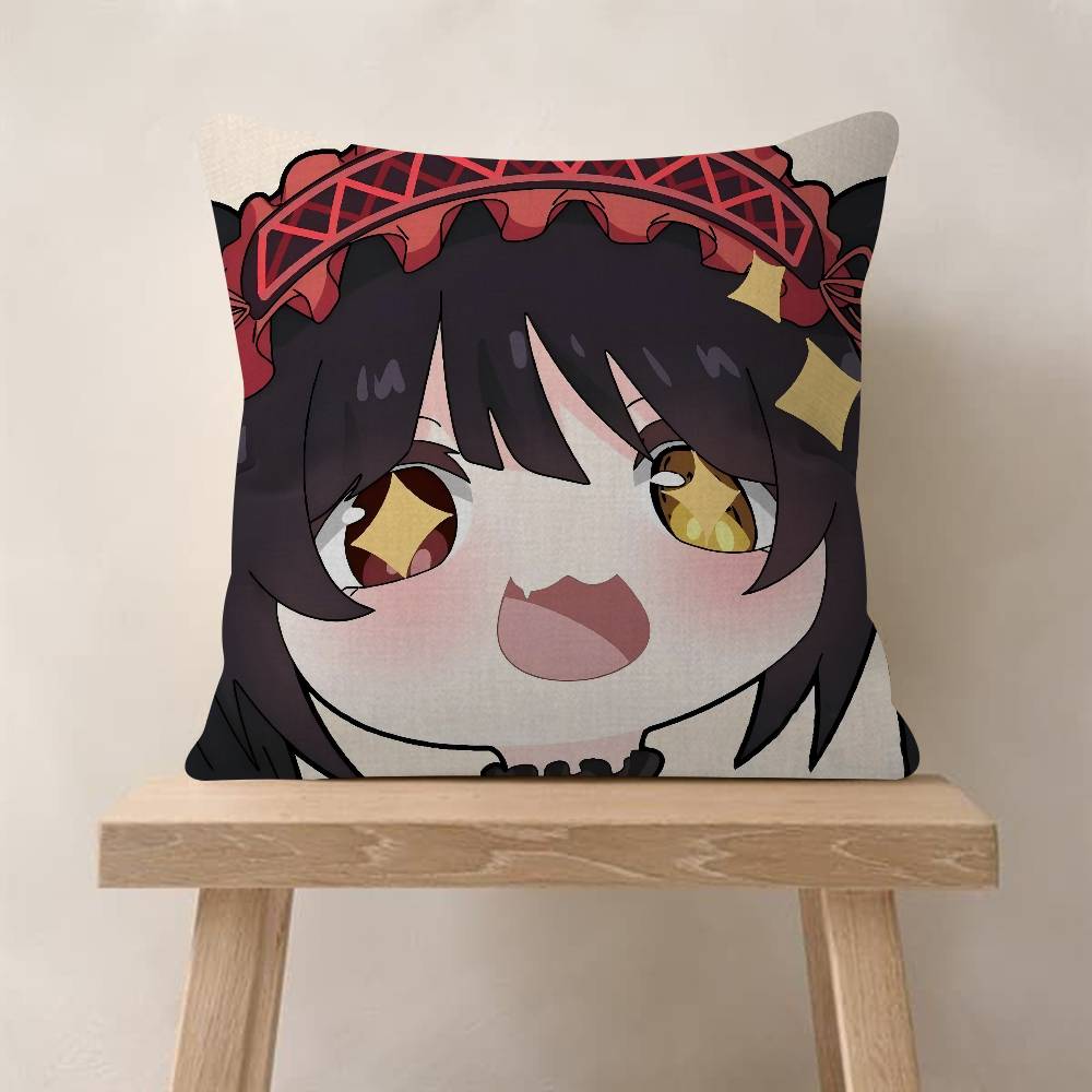 Anime DATE A LIVE Cushion Cover Car Throw Pillow Case For Sofa Car Christmas Gift