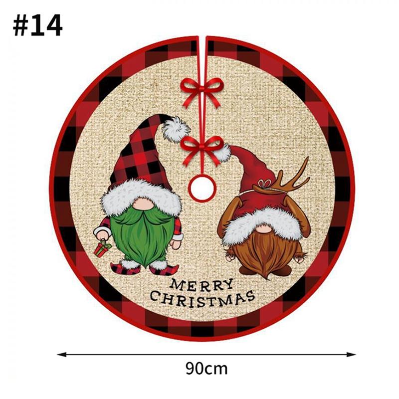 40-90cm Christmas Tree Skirt White Snowflake Xmas Tree Skirt Christmas Tree Decorative Base Carpet New Year Navidad Party Decor