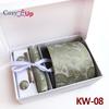 Cozy Up 6 kusů Set Paisley Pánská kravata Včetně kravaty Čtvercový šátek Cuff Tie Clip Dárková krabička