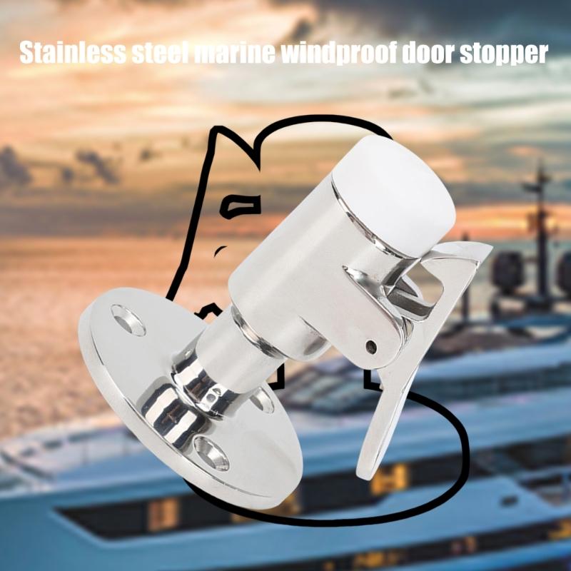 Heavy Duty Marine Grade Door Stoppers Steel Anti Corrosion Boat Door Latches with Spring Release Upgrades for Secure Closure