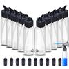 10 Pack 30ML Airbrush Plastic Bottles Jars with Caps for Dual-Action Siphon Suction Feed Airbrush