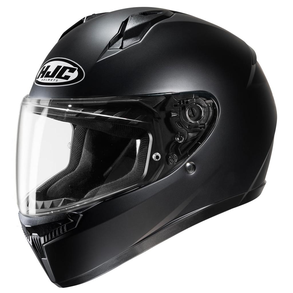 HJC HELMETS Motorcycle Helmet Full Face Ventilation Internal Removable C10 Solid HJH232 SEMI FLAT BLACK XL (60 - 61cm)
