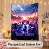 Custom Personalized Tapestry,Solo Leveling Print Custom Name Text Wall Art Hanging for Bedroom