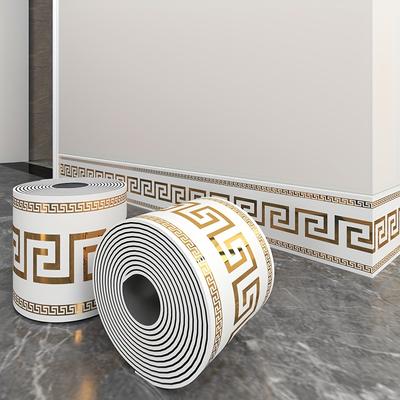 Large Roll Thickened European Style Marble Tile Panel Wallpaper Self-Adhesive Peel and Stick, Perfect for Bedroom Corner Decoration