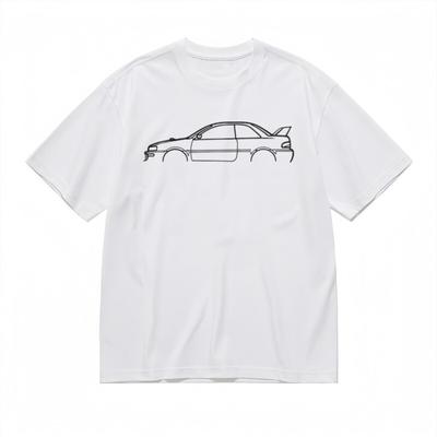 Herren Bequemes Klassisches T-Shirt Retro Coupe Silhouette Design T-Shirt Weiße Oberteile