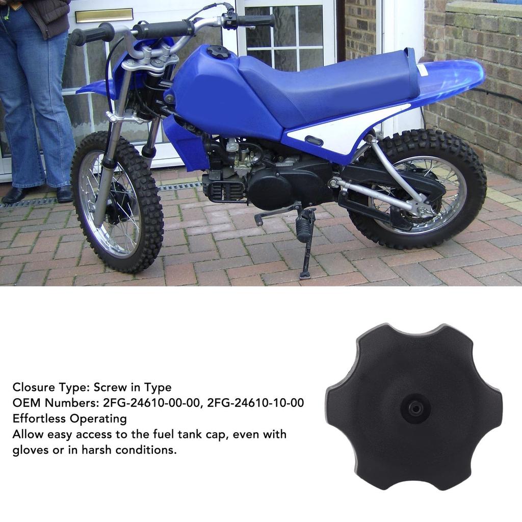 Motorcycle fuel tank cap with PW50 swivel design Tight seal for safety and performance