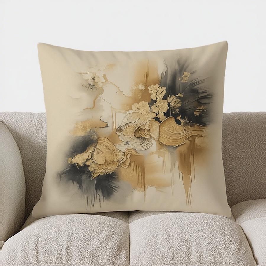 Home Decor Floral Dark & Light Flower Pattern Pillow Cover Pattern Cushion Cover Suitable For Sofa Bedroom Car Pillow Cover