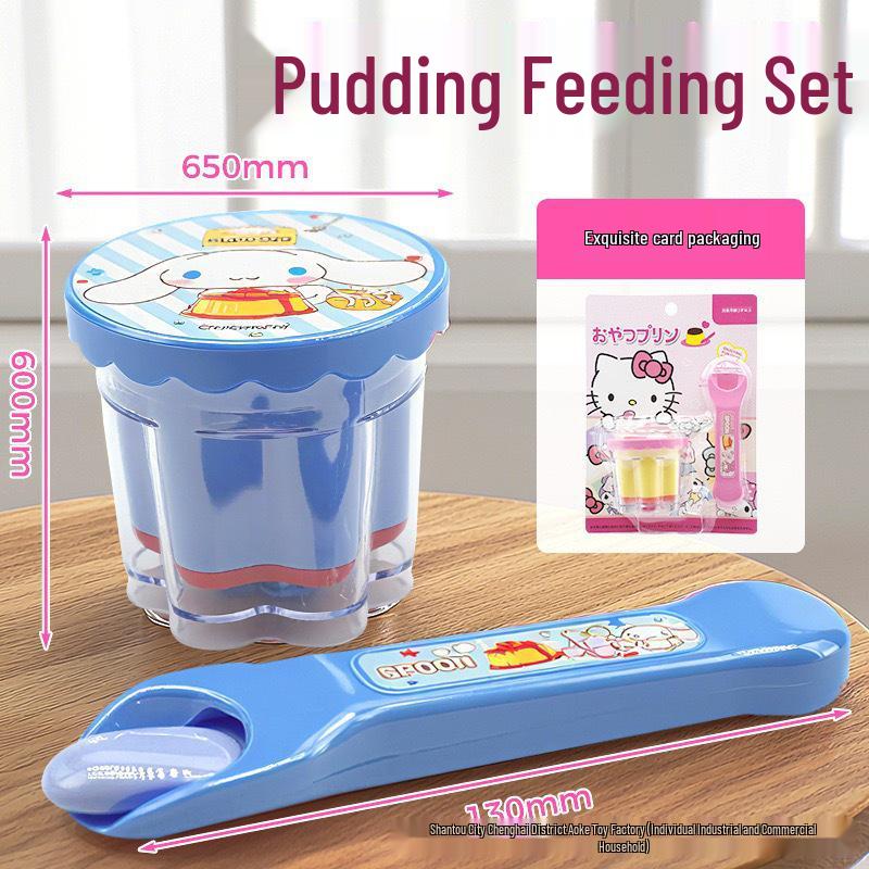Official Japanese Ramen Pudding Miru - Strawberry Pretend Play Feeding Toy