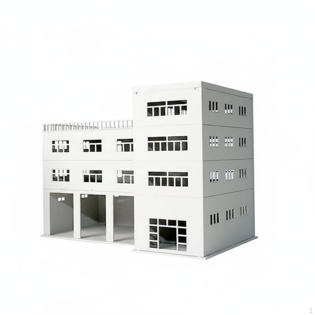 Garage Building Model Multi Scale Parking Realistic Detail Assembly Kit for