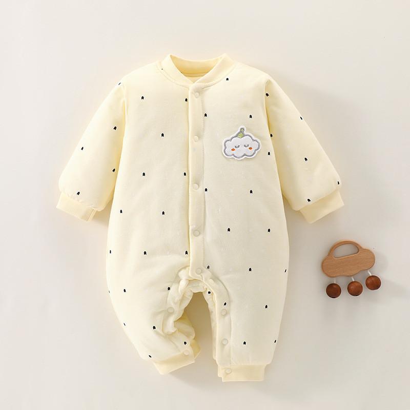 Baby Winter Cotton Romper With Thick Insulation For Newborns And Infants