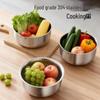 304 Stainless Steel Dual-Layer Kitchen Drain Basket and Rice Washing Sieve