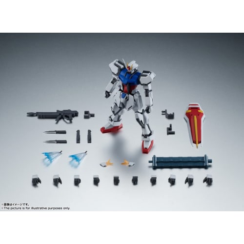 TAMASHII NATIONS ROBOT SPIRITS Mobile Suit Gundam SEED GAT-X105 Strike Gundam Ver. A.N.I.M.E. (Rerelease) Approximately 125mm PVC & ABS Painted Movabl