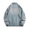 Men's Retro Denim Cotton Jacket - Spring American Style, Lapel, Motorcycle, Loose Fit, Casual