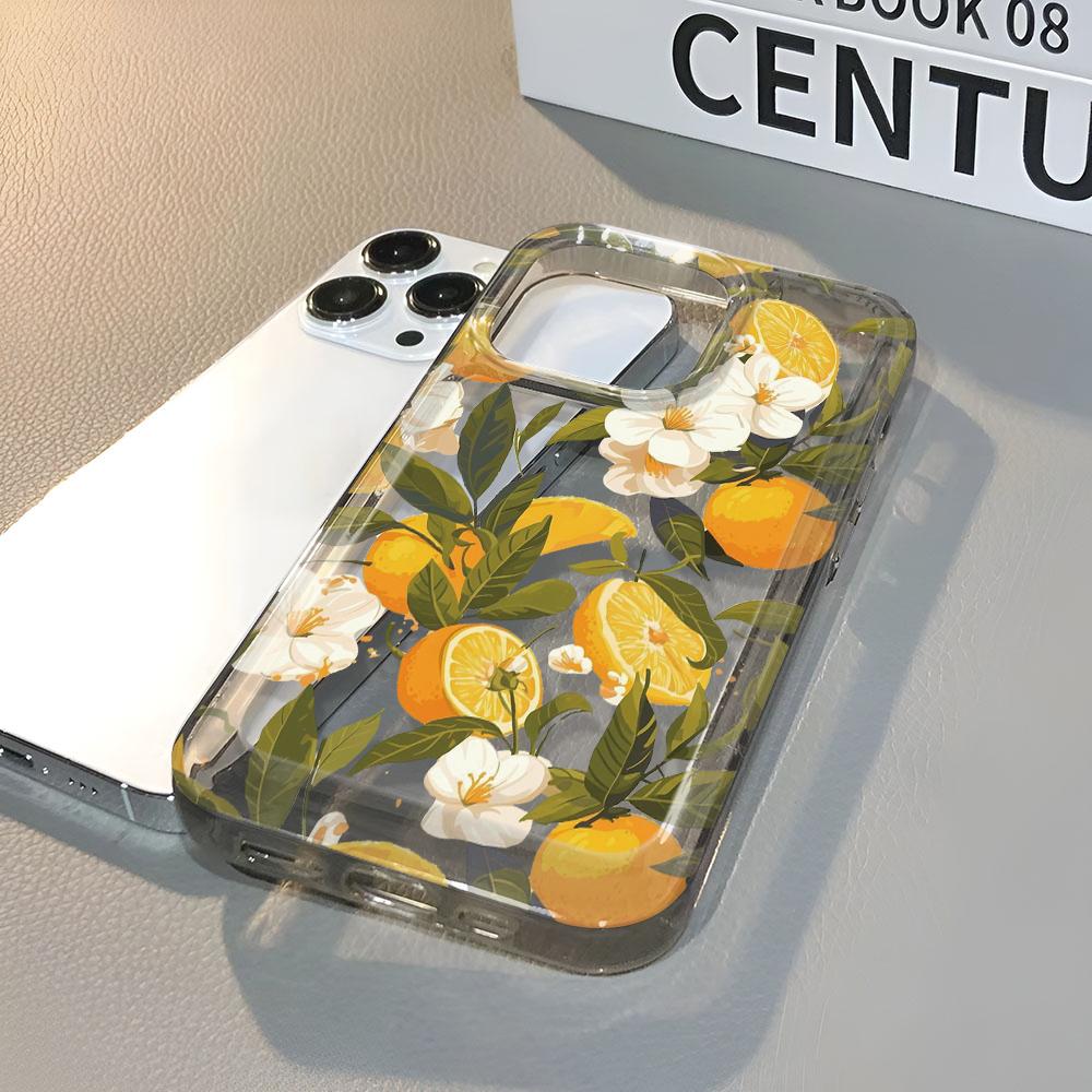 Huahua Navel Orange Phone Case For Iphone 16 15 14 13 12 11 Pro Max Shockproof Transparent Back Cover 17 Air 16 15 14 Plus