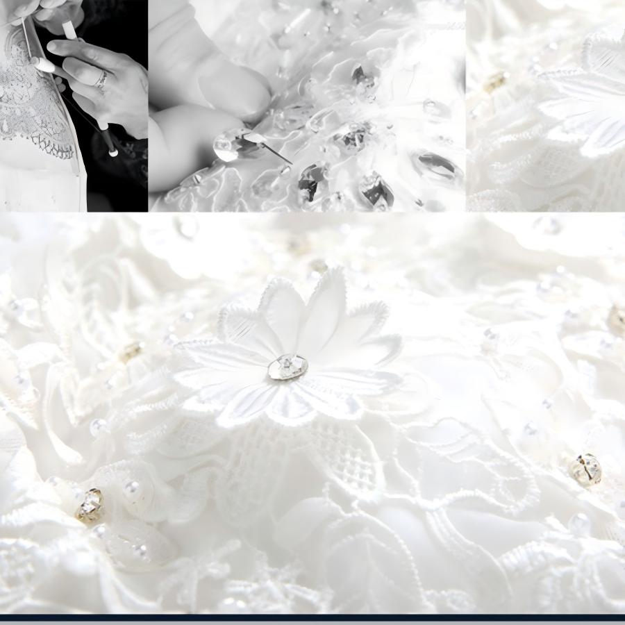 Dantelă albă nouă scurtă mireasă nuntă cină întâlnire anuală gazdă domnișoară de onoare soră grup rochie mică fată