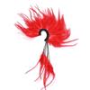 Design Sense Red Feather Earrings Masquerade Fringed Earrings Personalized Accessories Women's Earrings