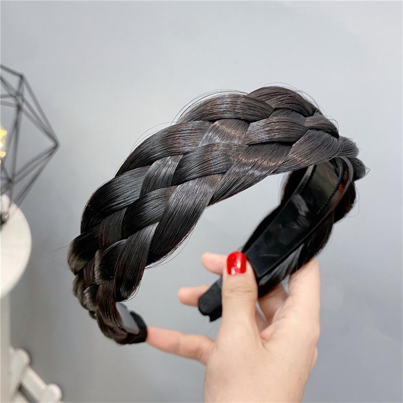 

5 см Роскошные Широкие Женские Плетеные Повязки для Волос Мягкая Атласная Ткань Плетеная Повязка на Голову Мода Женская Повседневная Вечерняя Головной Убор Аксессуары для Волос