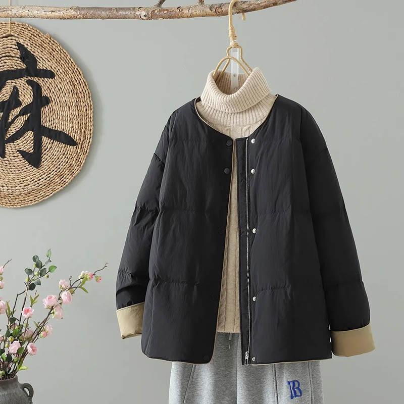 Coat for Women Fleece Thickened Plush Winter Double Layer Looses Windbreaker Oversize Casual Jacket