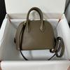 Mini Shell Bag Top Grain Leather Crossbody Shoulder Handbag Small Bowling Women