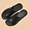 Fashion 2025 Summer Men's Genuine Leather Sandals 38-48 Non-Slip Sole & Breathable Design Casual Beach Slippers with Cushioned Insole