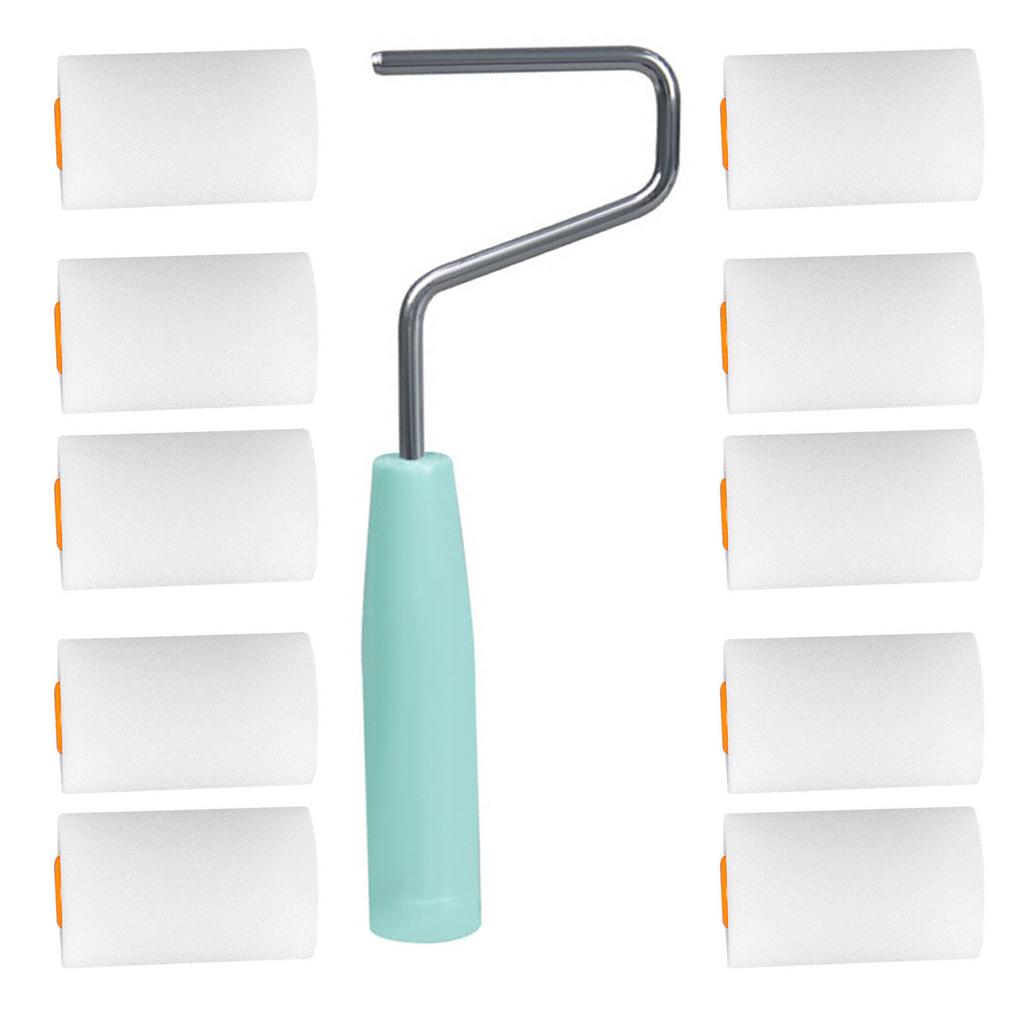 Reusable Sponge Roller Brush Foam Paint Roller with Nonslip Thumb Support Household Cleaning Accessories