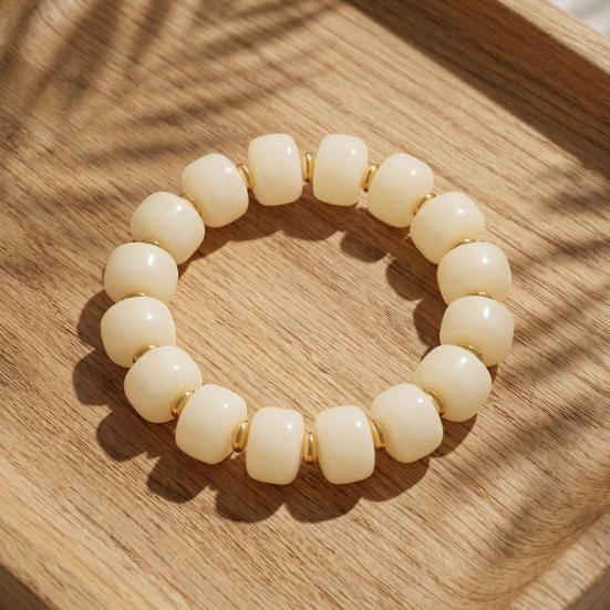 Boho Beaded Bracelets Colorful Acrylic Beads Bracelets Adjustable Length Lightweight Bracelets Lightweight Jewelry for Women Girls Daily Wear