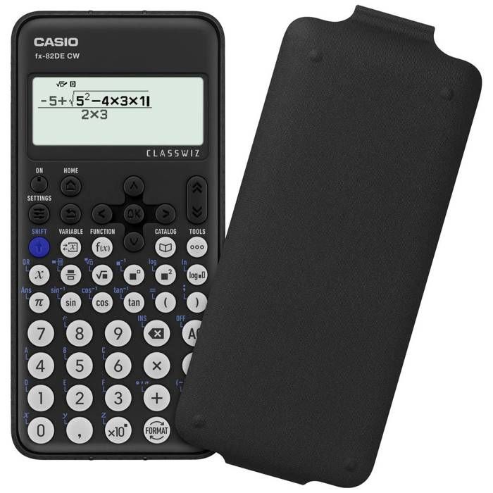 Casio FX-82DE CW Calculatrice Technique Et Scientifique Noir Ecran: 10 À Pile(s) (l X H X P) 77 X 13.8 X 162 Mm