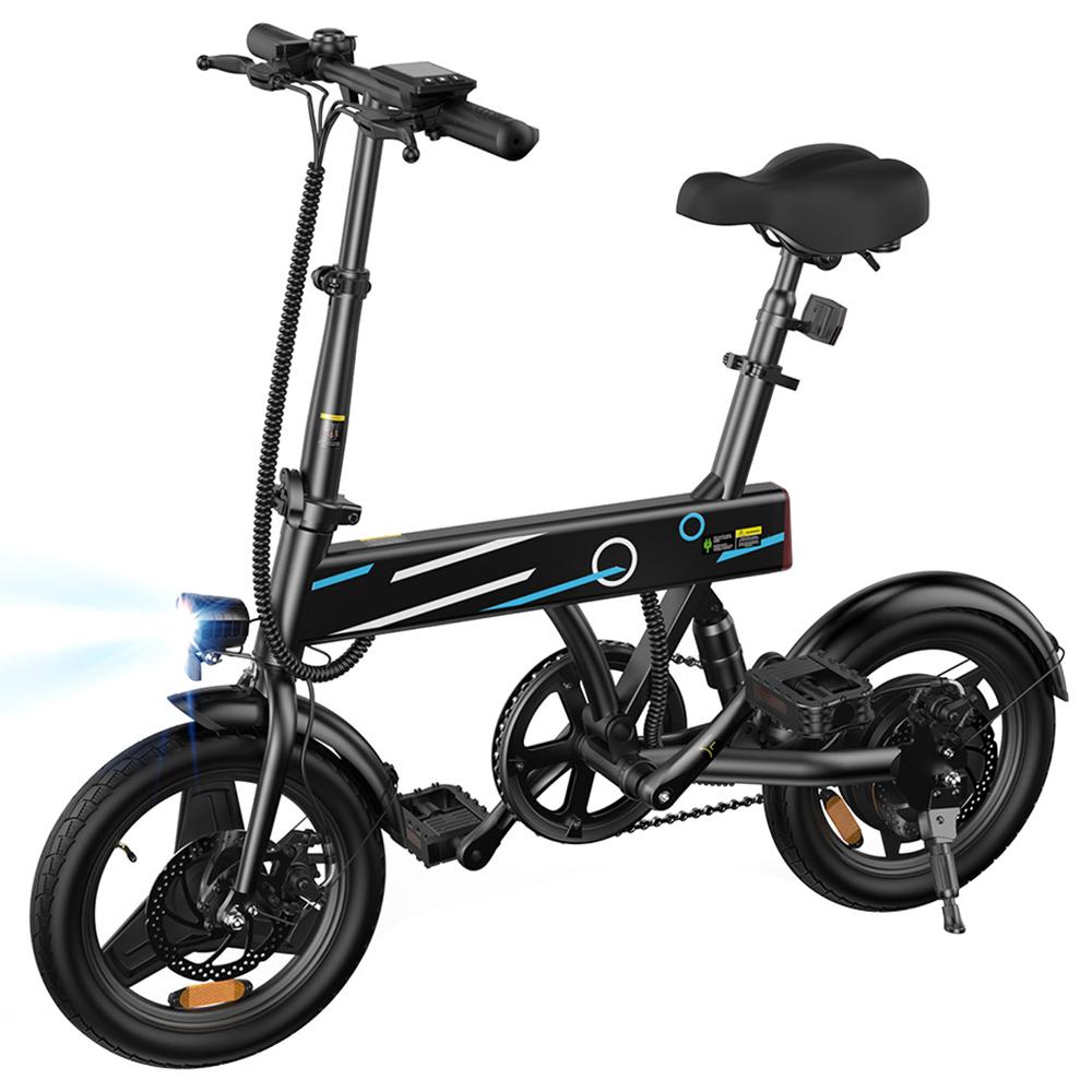 EB1 Klappbares Elektrofahrrad, 250W Motor, 36V 7.8Ah Akku, 14-Zoll Reifen, 25km/h Höchstgeschwindigkeit, 40km Reichweite, Scheibenbremse vorne & hinten, LCD-Display - Schwarz
