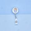 Cute Cartoon Resin Crystal Retractable Badge Reel ID Lanyard Name Tag Card Badge Holder Reels Keychain Card Holder Accessories