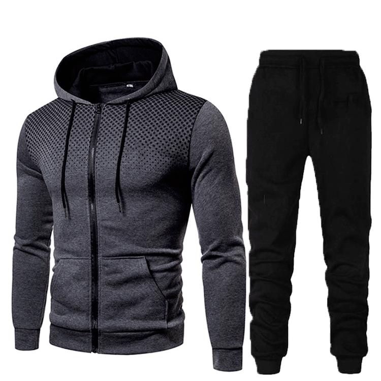 2023 Men New  Autumn Winter Sports Printed Hoodie Sets Male Luxury Solid Colors Zipper Casual Designer Sportswear Running Sports Suits Yasheng