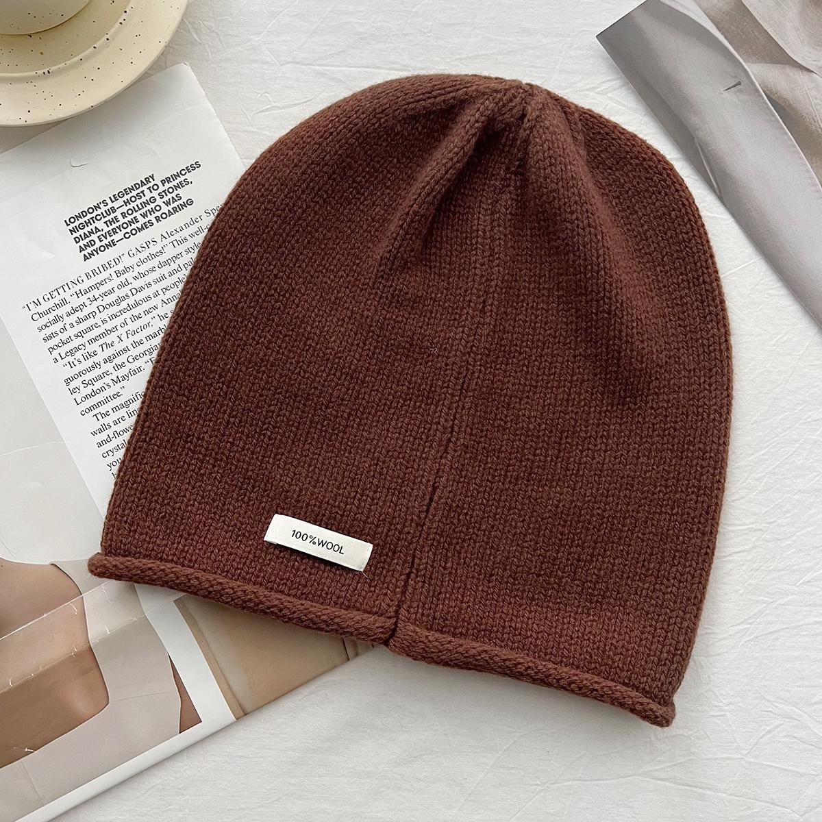 

Solid Color Knitted Beanies Hat Winter Warm Women Wool Hat Multicolor Skullies Caps Soft Elastic Cap Sport Bonnet Gorro