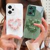 Heart-shaped Flower For Xiaomi 14 Ultra 13 Lite Redmi Note 13 11 Pro 12 Plus Poco X6 3 Pro F4 6 GT Tempered Glass Phone Case