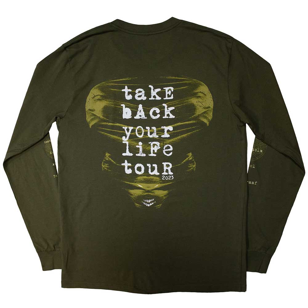 Disturbed Unisex Adult European Tour Â´23 Long-Sleeved T-Shirt