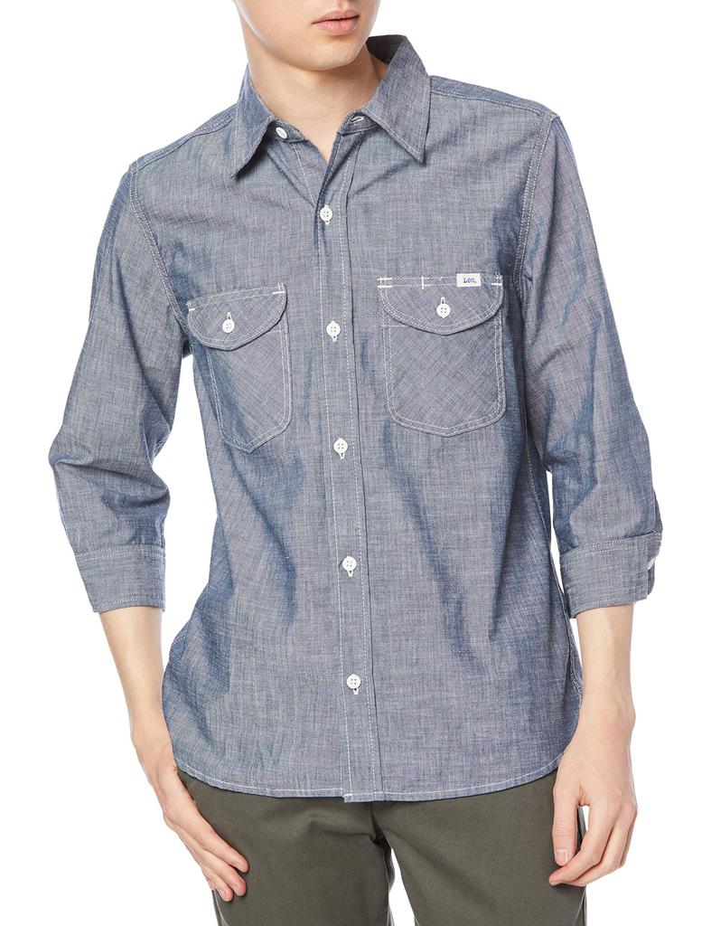 Chemise Lee LCS46004 Taille S Boutonnée Homme Bleu,