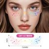 Hot Silver Laser Temporary Facial Tattoo Stickers for Parties and Masquerade Made of White Paper