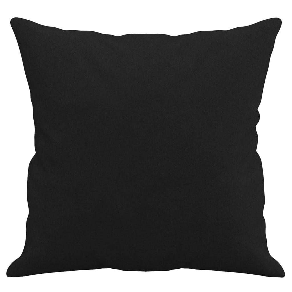 Decorative Cushions 2 pcs. Black 40x40 cm Microfiber Fabric